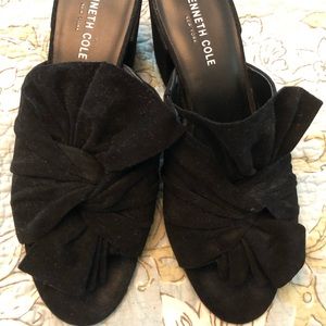 EUC Kenneth Cole Wom’s Sz 8.5 blk suede mule slide
